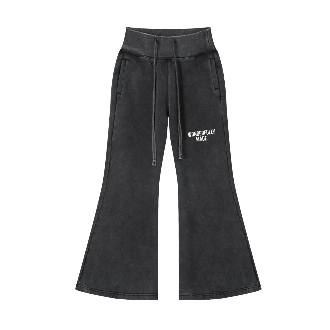 Vintage Washed Flared Fleece Pants