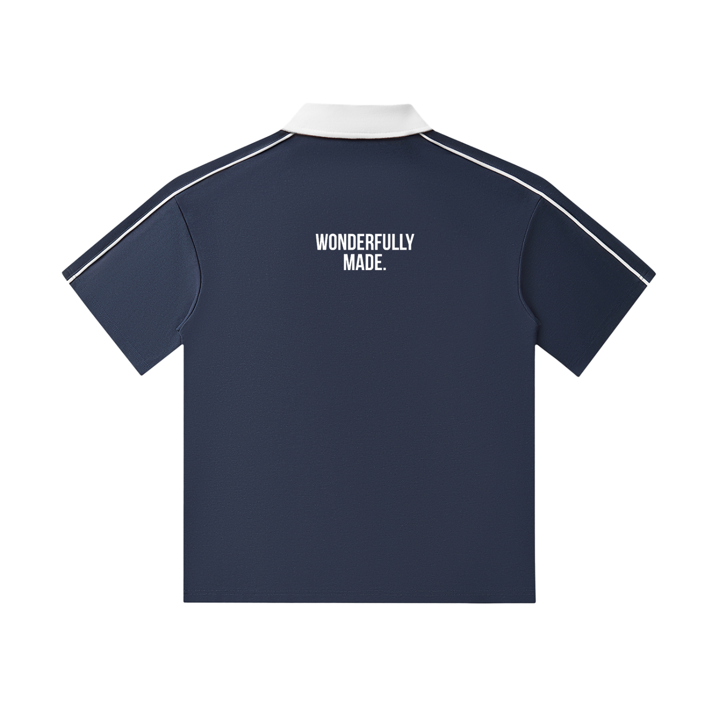 Contrast Collar Short-Sleeve Polo Shirt