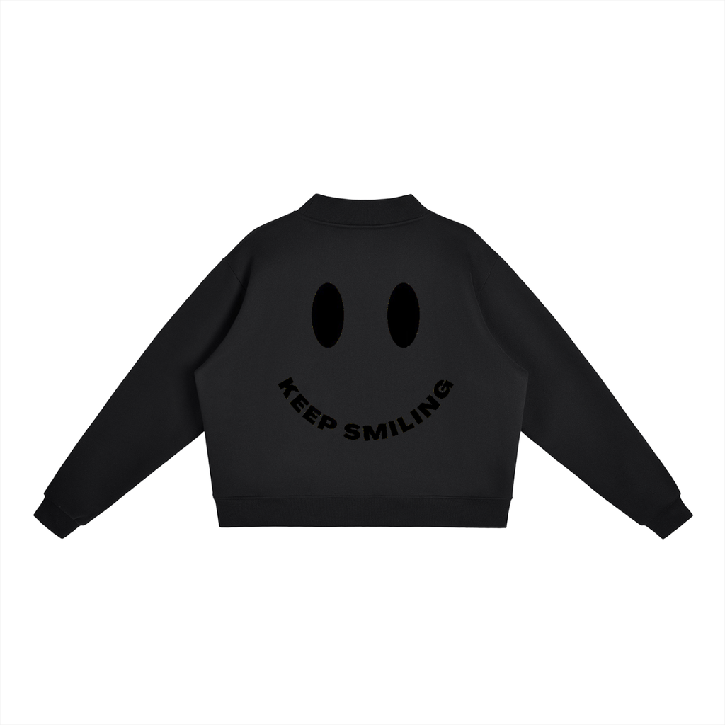 Essential Fleece Mock-Neck Crew Sweatshirt