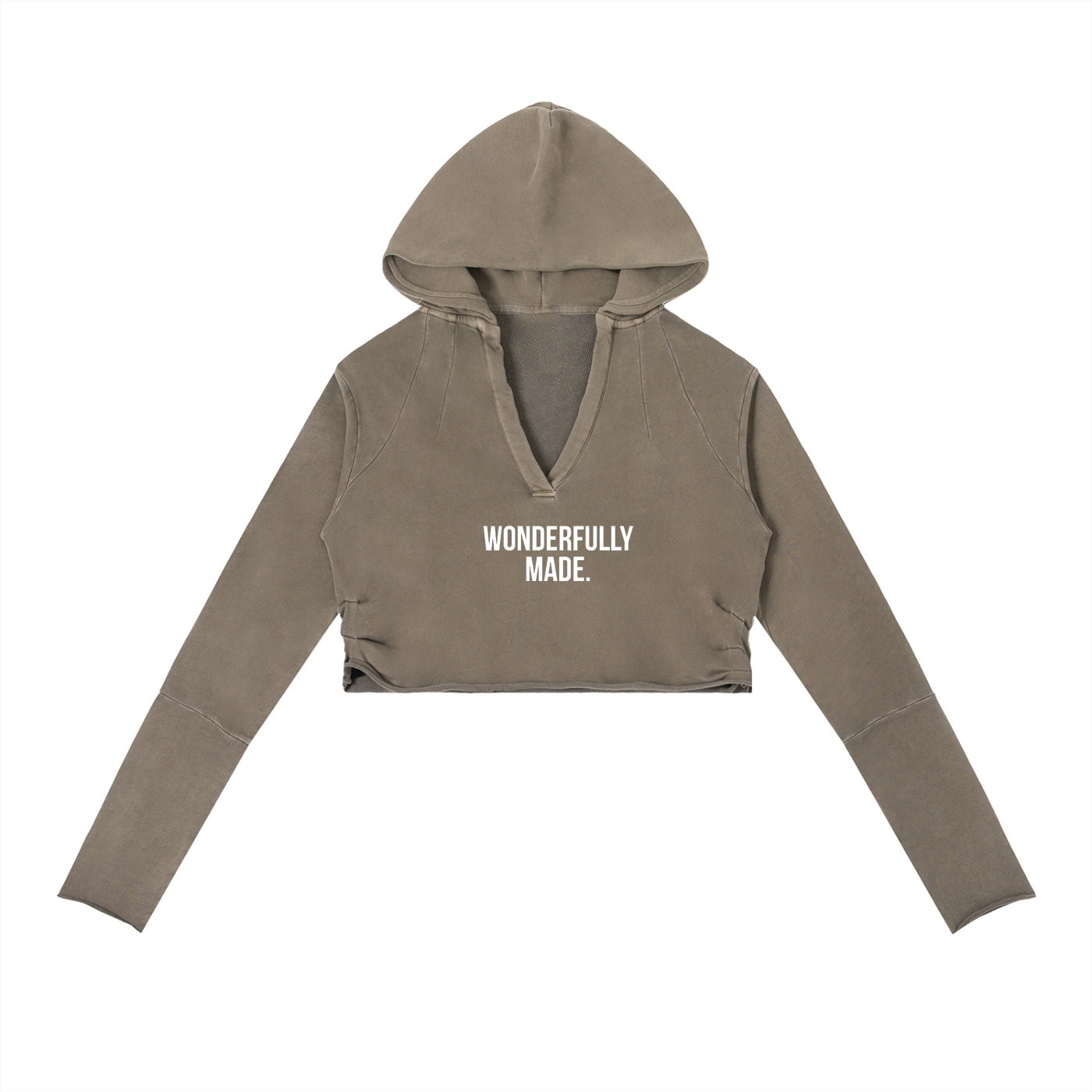 Vintage Washed Raw Edge Hoodie