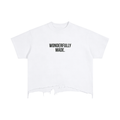 Vintage Wash Boxy Distressed Hem T-Shirt