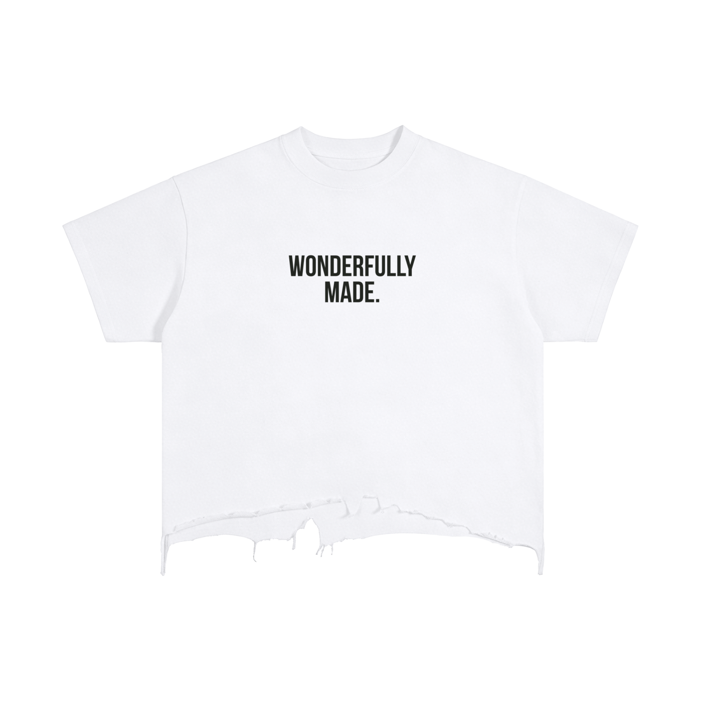 Vintage Wash Boxy Distressed Hem T-Shirt