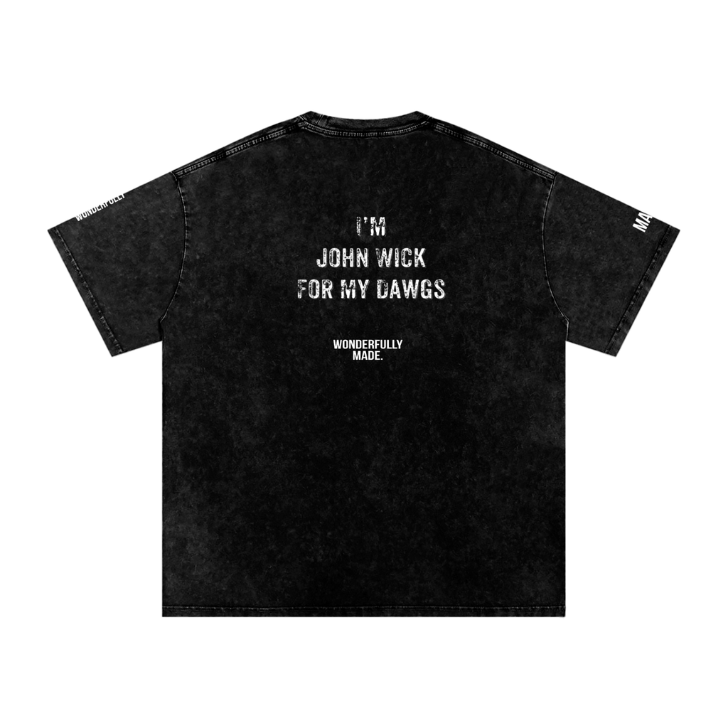 Snow Washed Oversized Cotton T-Shirt