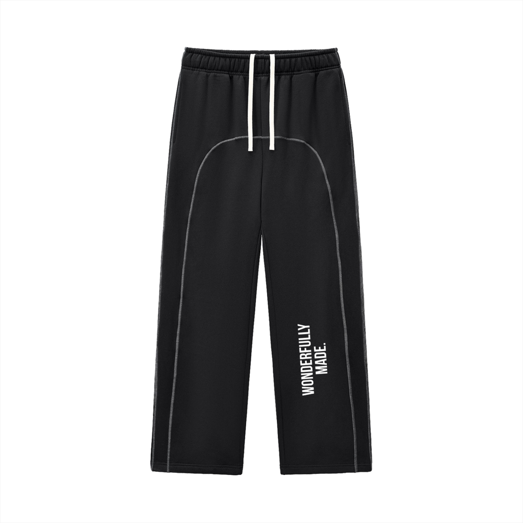 Contrast-Stitched Fleece Sweatpants