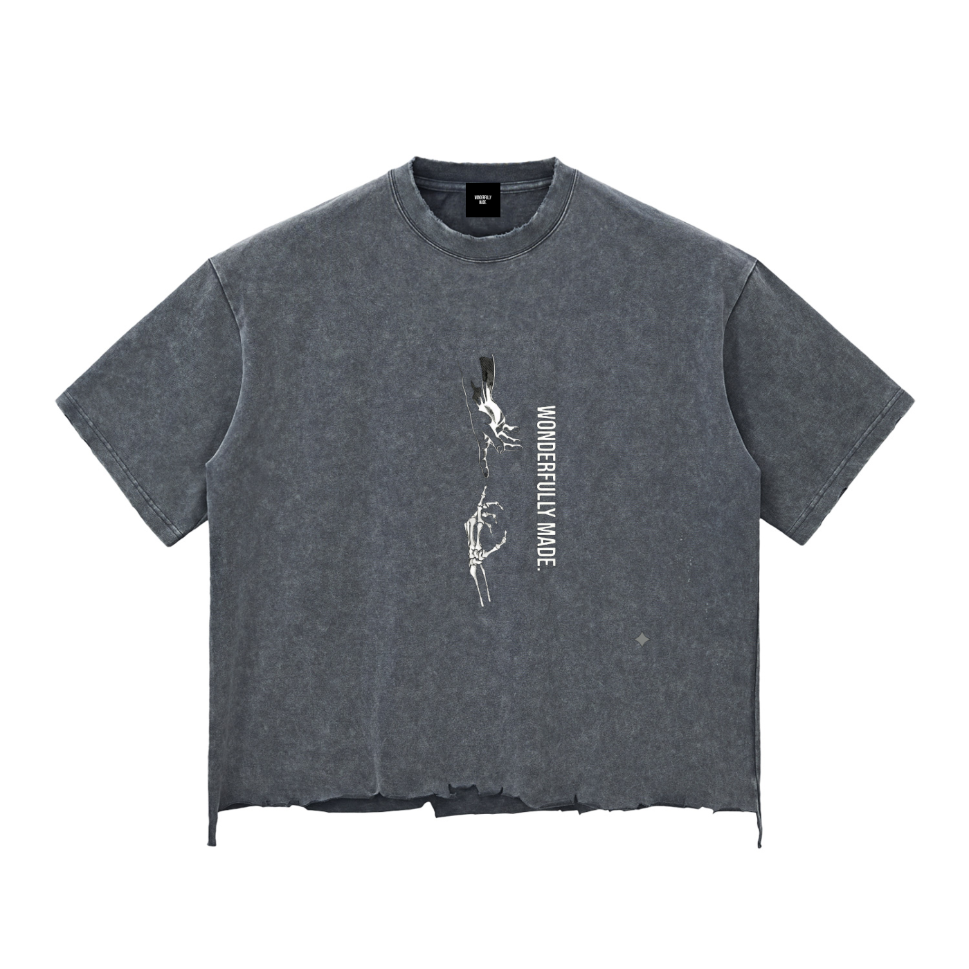 Snow Wash Raw-Hem Boxy T-shirt