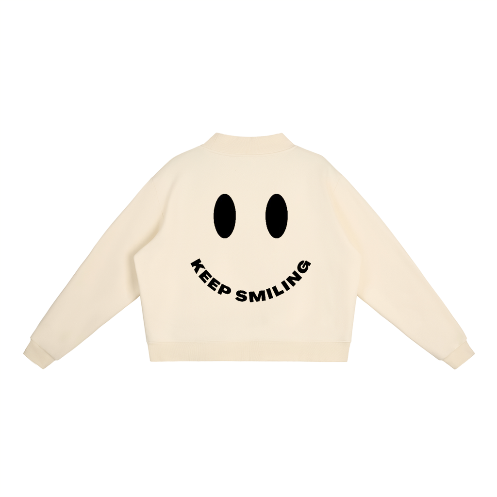 Essential Fleece Mock-Neck Crew Sweatshirt