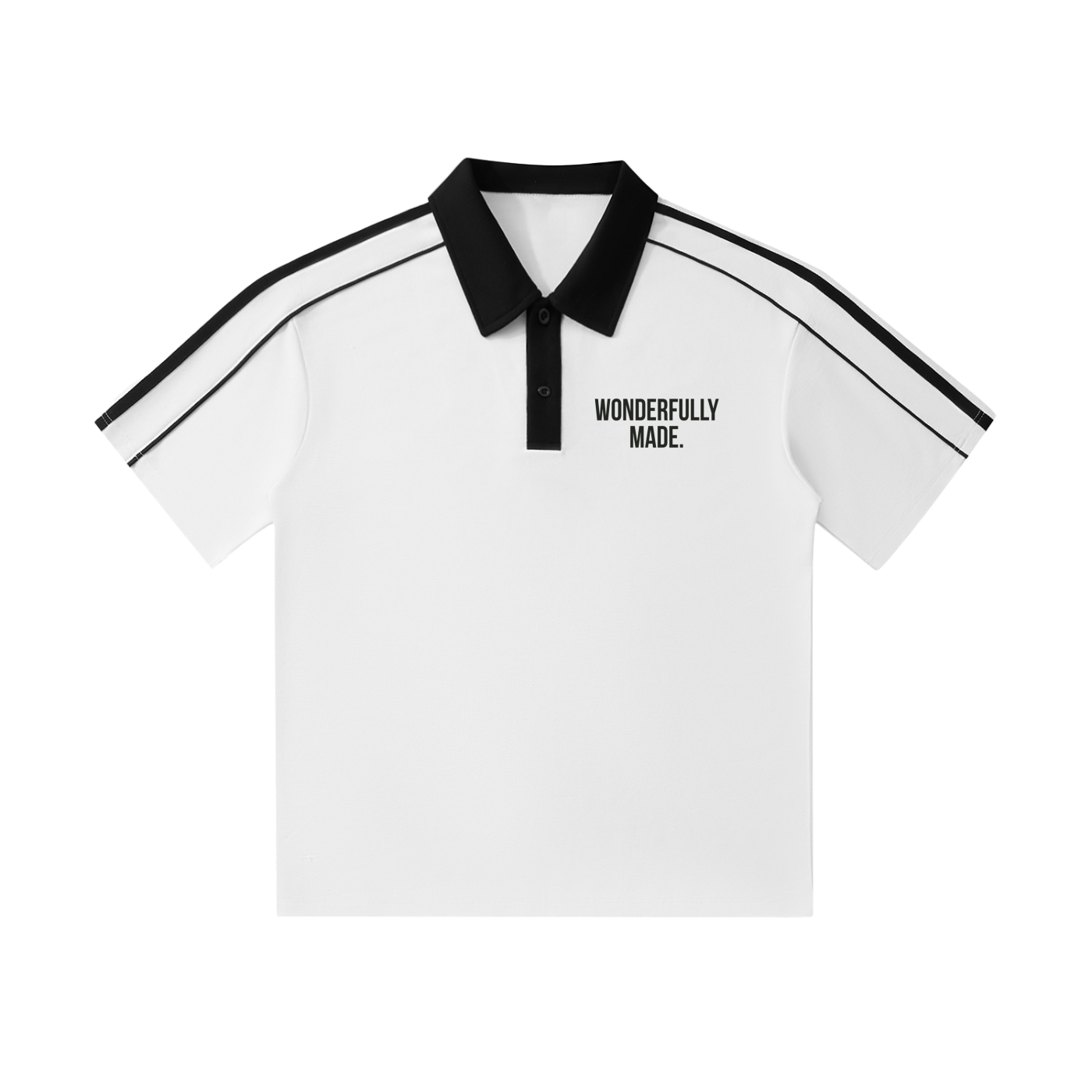 Contrast Collar Short-Sleeve Polo Shirt
