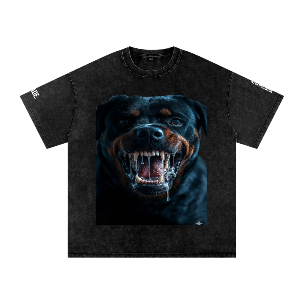 Snow Washed Oversized Cotton T-Shirt