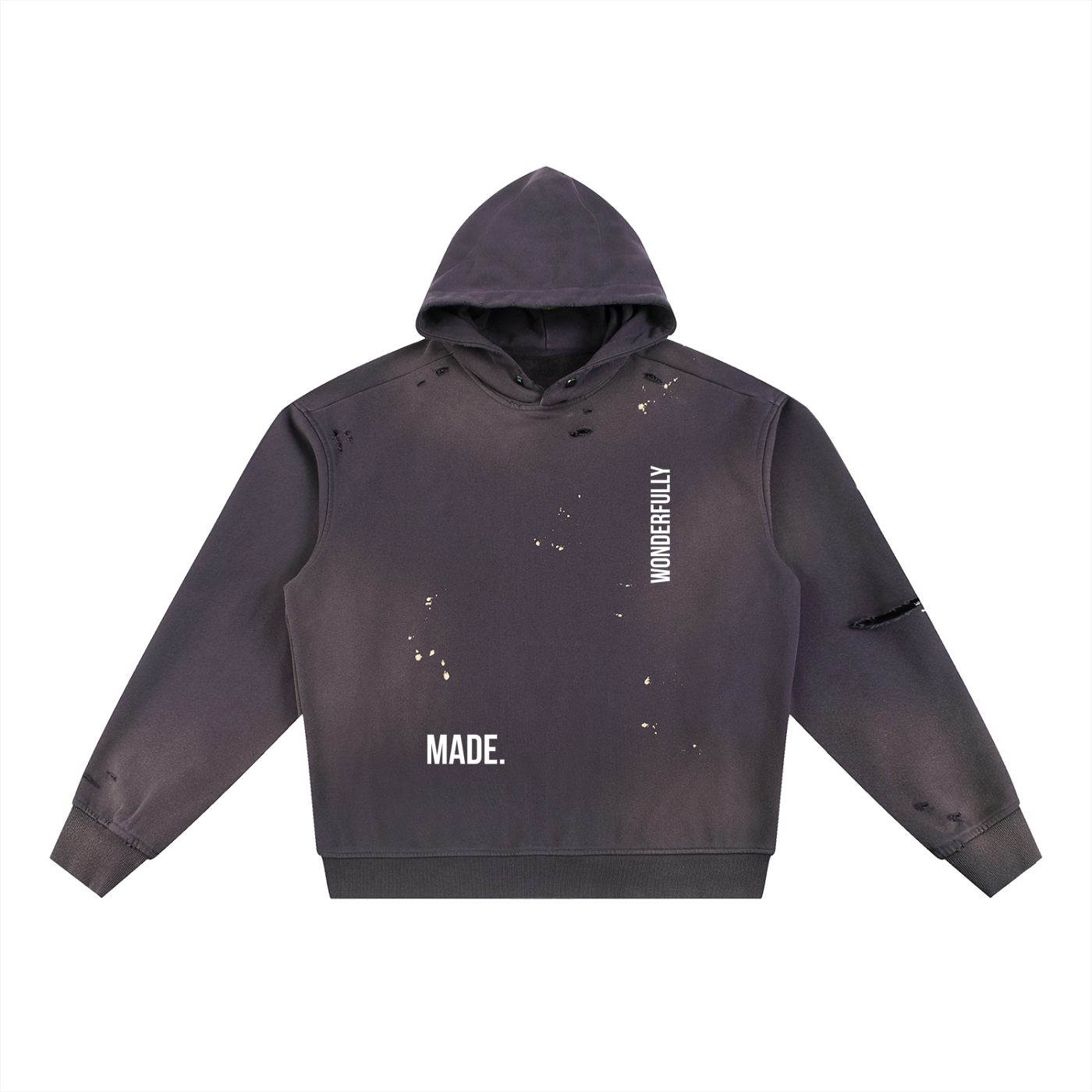 Sun Fade Frayed Fleece Hoodie