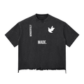 Snow Wash Raw-Hem Boxy T-shirt