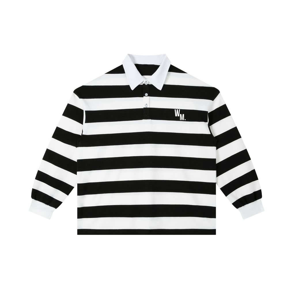 Color Block Stripe Polo Shirt