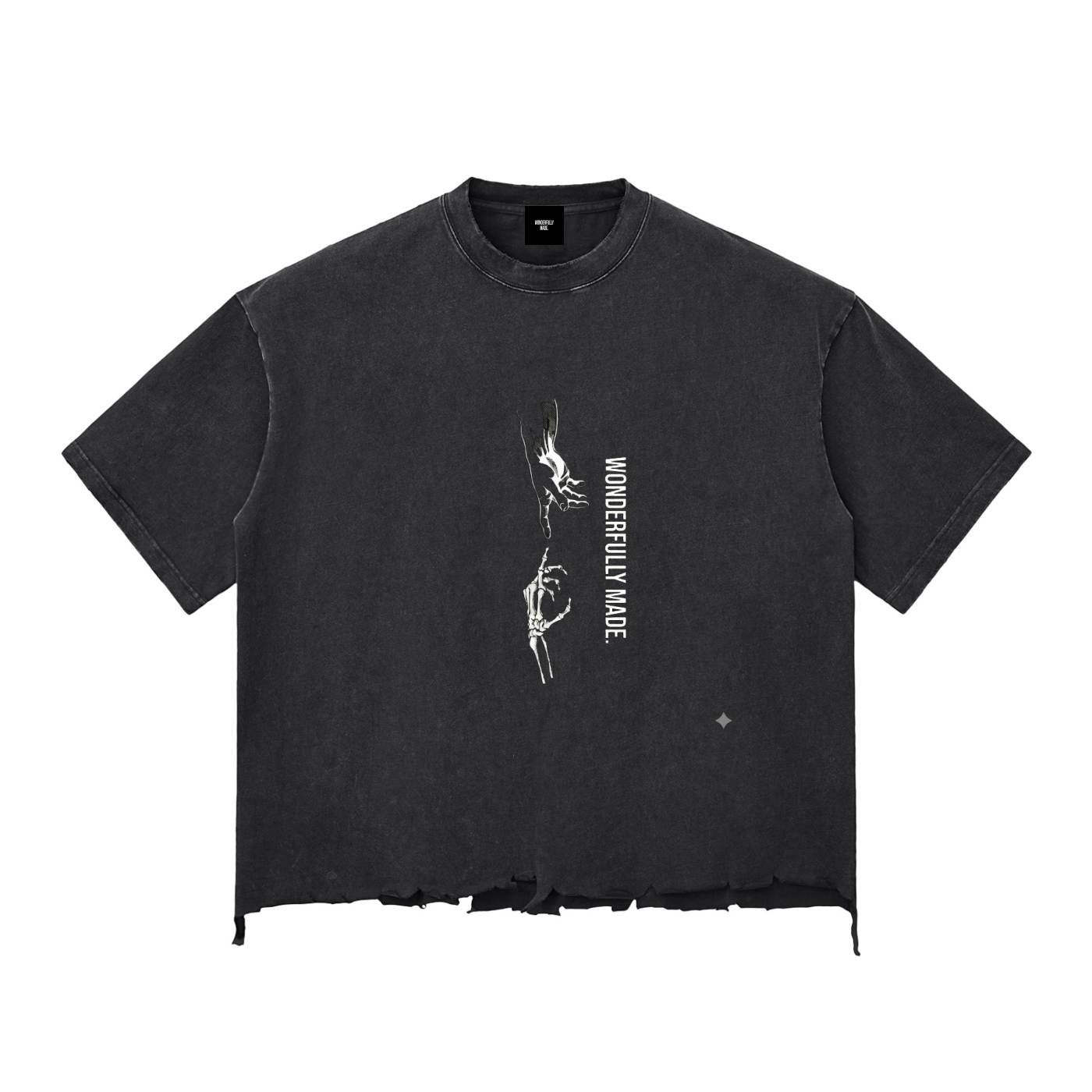 Snow Wash Raw-Hem Boxy T-shirt