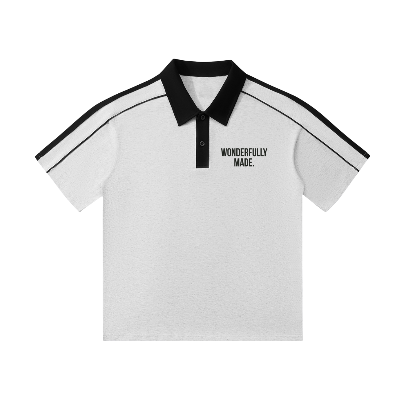 Contrast Collar Short-Sleeve Polo Shirt
