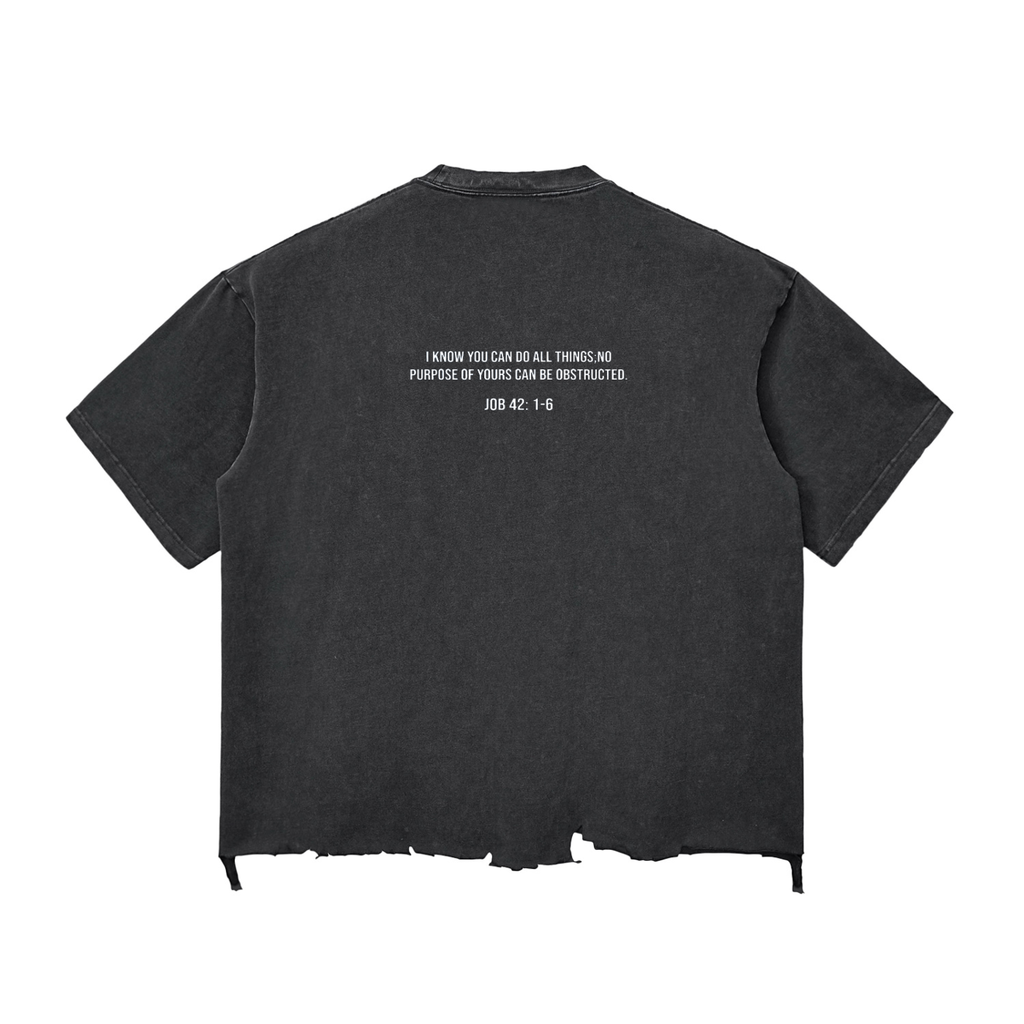 Snow Wash Raw-Hem Boxy T-shirt