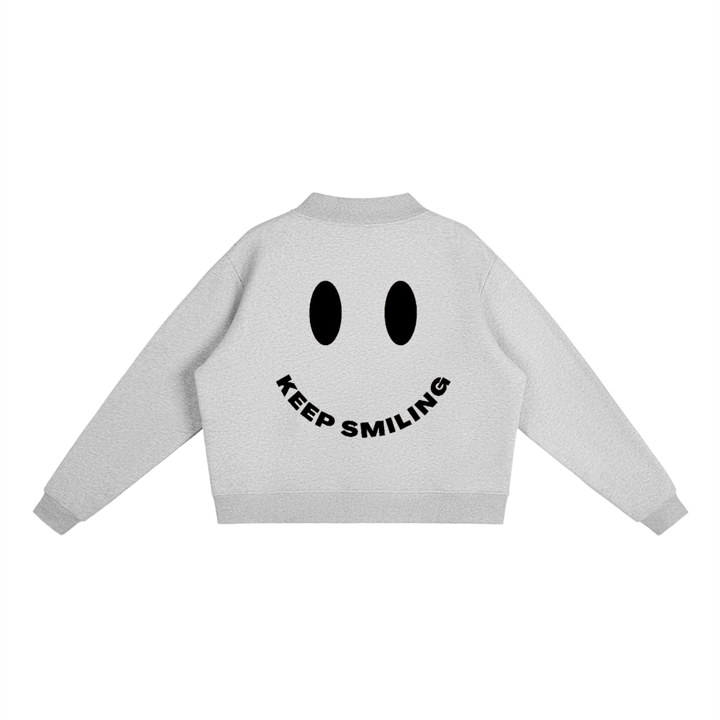 Essential Fleece Mock-Neck Crew Sweatshirt