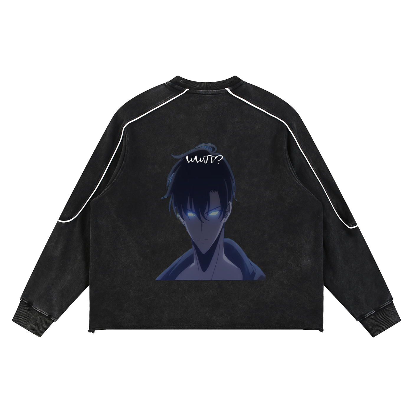 Mineral Wash Piping Raw Hem Sweatshirt