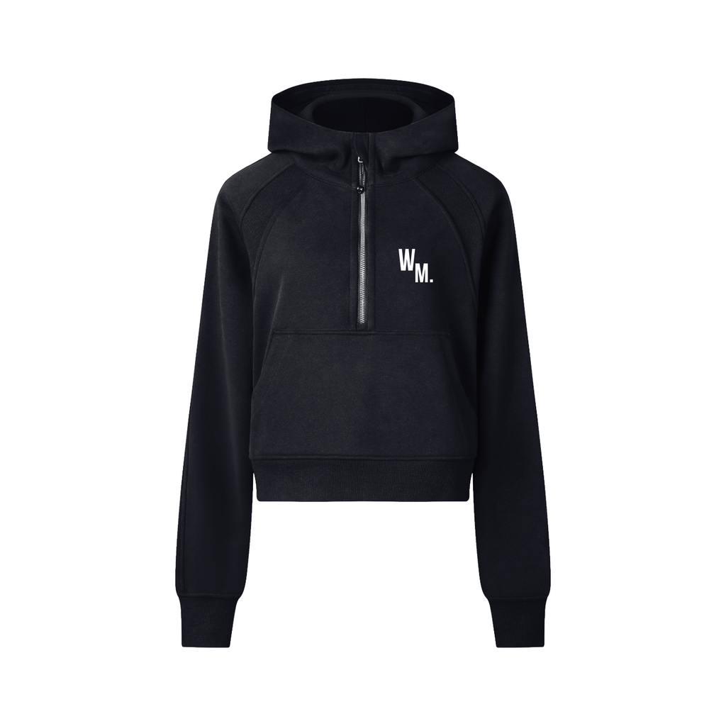 Cropped Half-Zip Hoodie