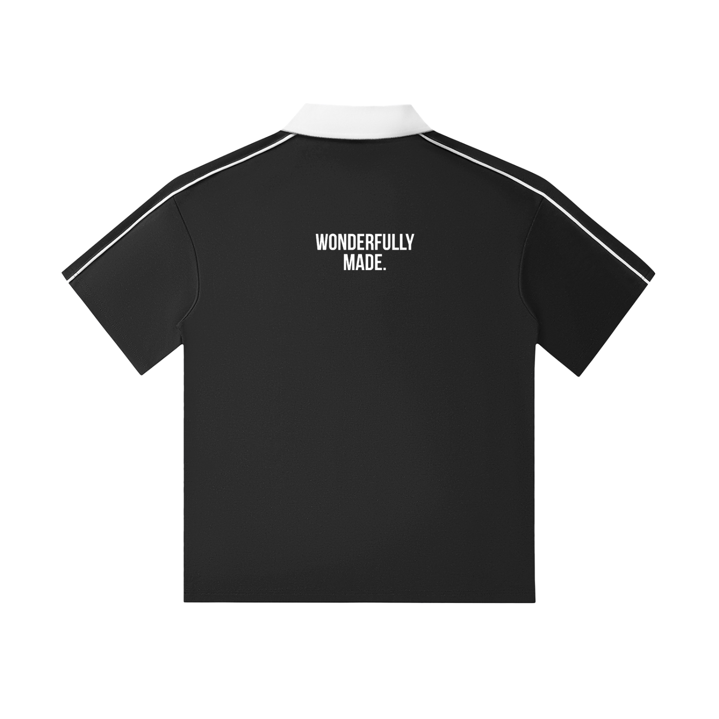 Contrast Collar Short-Sleeve Polo Shirt