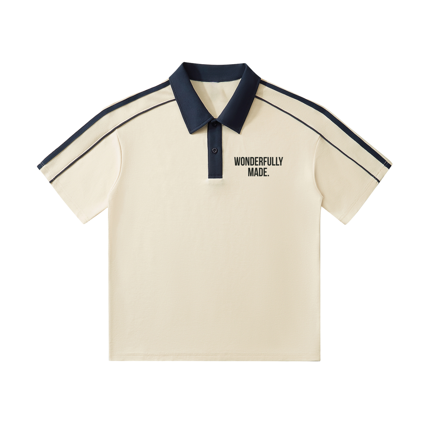 Contrast Collar Short-Sleeve Polo Shirt